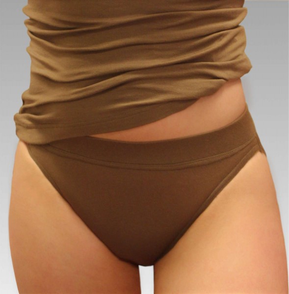 Damen Bikini-Slip in mokka