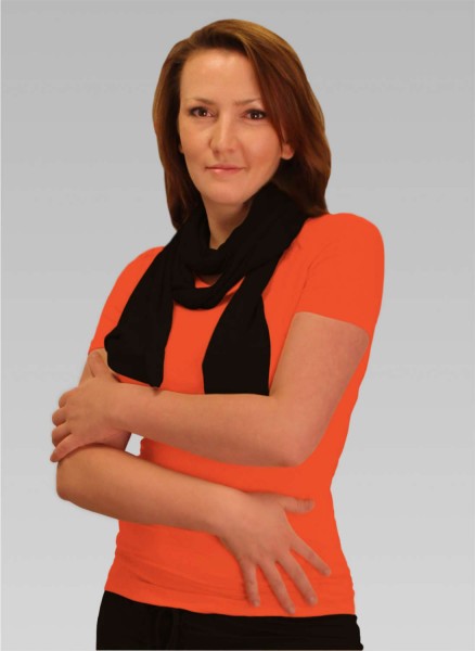 Damen T-Shirt in koralle