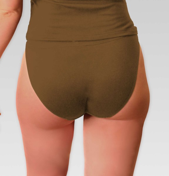 Damen Bikini-Slip in mokka