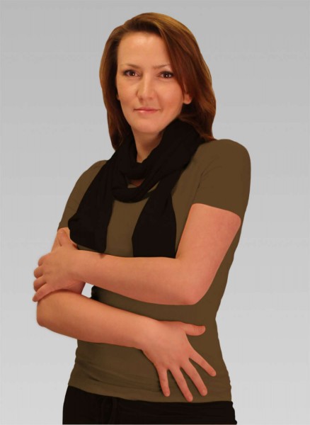 Damen T-Shirt in mokka